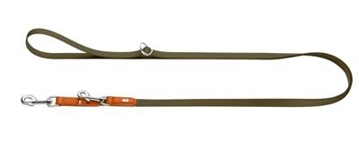 HUNTER Traploos verstelbare hondenlijn Wolmar, khaki/oranje HUNTER Traploos verstelbare hondenlijn Wolmar, khaki/oranje