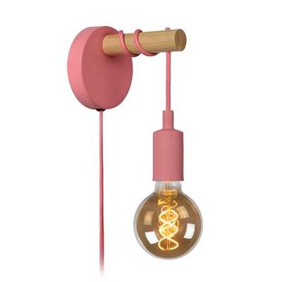 Lucide POLA - Wandlamp Kinderkamer - Ø 12 cm - 1xE27 - Roze