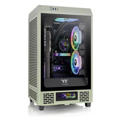 Thermaltake The Tower 200 Mini-tower PC-behuizing Lichtgroen 2 voorgeïnstalleerde ventilators, Zijvenster, Stoffilter Thermaltake The Tower 200 Mini-tower PC-behuizing Lichtgroen 2 voorgeïnstalleerde ventilators, Zijvenster, Stoffilter