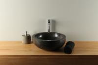 Rundwaschbecken Ø 40 cm Natursteinwaschbecken, Chinesische Hartstein Waschschale BE-006zk - thumbnail