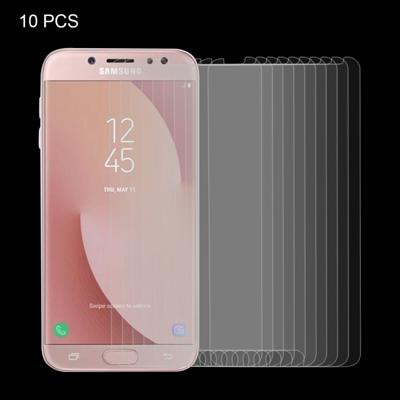 10 stuks voor Galaxy J7 (2017) (Amerikaanse versie) 0.3mm 9H oppervlaktehardheid 2.5D Explosieveilig niet-volledig scherm getemperd glas scherm Film