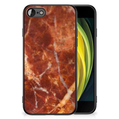 iPhone SE 2022 | SE 2020 | 7/8 Marmeren Print Telefoonhoesje Marmer Bruin