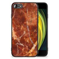 iPhone SE 2022 | SE 2020 | 7/8 Marmeren Print Telefoonhoesje Marmer Bruin - thumbnail