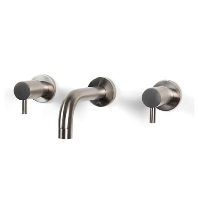 Wastafelmengkraan Inbouw Bongio Squadra 16 cm Uitloop 2 Hendels RVS look Bongio Wastafelmengkraan Inbouw Bongio Squadra 16 cm Uitloop 2 Hendels RVS look Bongio