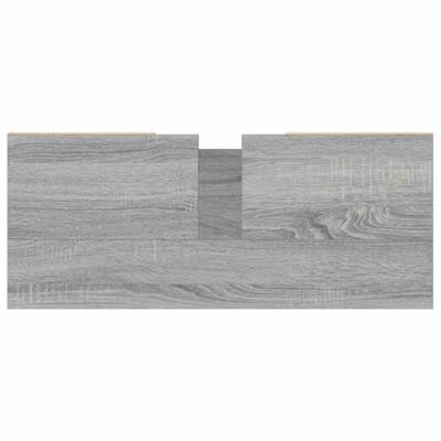 Badkamerkast 80x33x60 cm bewerkt hout grijs sonoma eikenkleurig