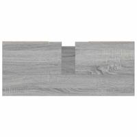 Badkamerkast 80x33x60 cm bewerkt hout grijs sonoma eikenkleurig - thumbnail