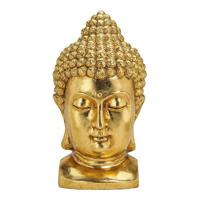 Buddha hoofd in goud van magnesia, B27x T25 x H47 cm - thumbnail