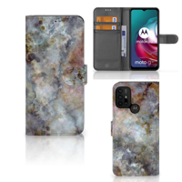 Motorola Moto G10 | G20 | G30 | Bookcase | Marmer Grijs | Portemonnee hoesje - thumbnail