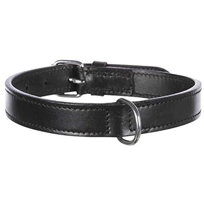 Trixie halsband hond active leer zwart