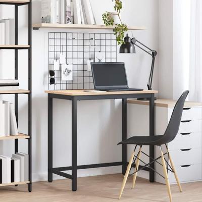 Tafel Naturel 80 x 50 x 77 cm Engineered hout en staal Tafel Naturel 80 x 50 x 77 cm Engineered hout en staal