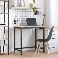 Tafel Naturel 80 x 50 x 77 cm Engineered hout en staal - thumbnail