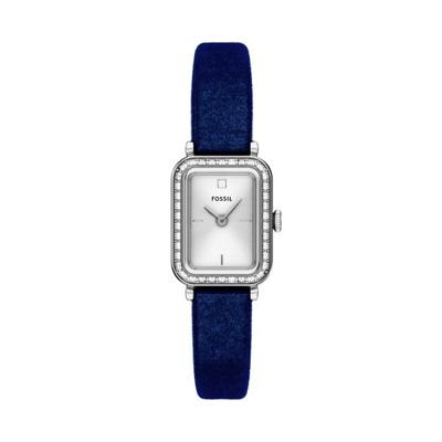 Horlogeband Fossil ES5436 Leder Blauw 10mm Horlogeband Fossil ES5436 Leder Blauw 10mm