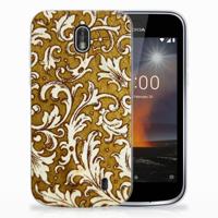 Siliconen Hoesje Nokia 1 Barok Goud - thumbnail