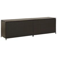 Tuinbox 200x50x60 cm poly rattan bruin - thumbnail