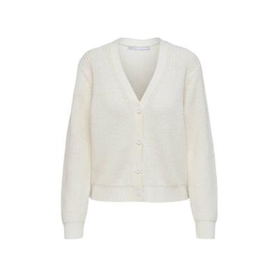 ONLY grofgebreid vest ecru