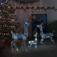 VidaXL Kerstversiering rendierfamilie 300 led's koudwit acryl - thumbnail