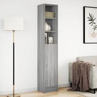 Dressoir met LED 36x32,5x200 cm bewerkt hout grijs sonoma eiken - thumbnail
