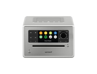 Sonoro: Elite internetradio met CD-speler - Hoogglans zilver Sonoro: Elite internetradio met CD-speler - Hoogglans zilver