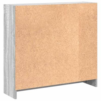 Boekenkast 80x24x76 cm bewerkt hout grijs sonoma eikenkleurig