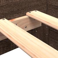 Bedframe zonder matras bewerkt hout bruin eikenkleur 90x190 cm - thumbnail