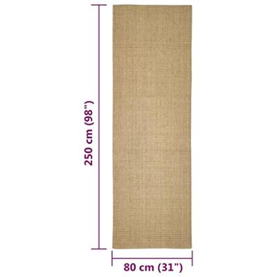 VidaXL Sisalmat voor krabpaal 80x250 cm