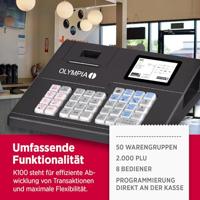 Olympia K 100 Kasregister Zwart - thumbnail
