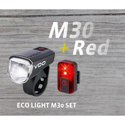 Busch & Muller Verlichtingset vdo eco light m30 usb + red usb