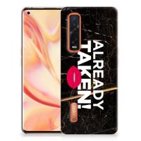 OPPO Find X2 Pro Siliconen hoesje met naam Already Taken Black - thumbnail