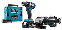 Makita DLX2190TJ1 Accu combiset 2-delig (DDF484 + DGA504) 18V 5.0Ah in Mbox - thumbnail