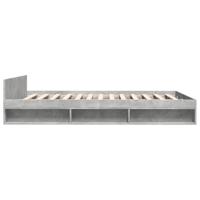 Bedframe met lades bewerkt hout betongrijs 150x200 cm - thumbnail