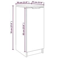 Schoenenkast 30x35x70 cm bewerkt hout zwart - thumbnail