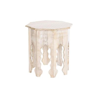 Bijzettafel DKD Home Decor 49 x 49 x 53,5 cm Bruin Wit Mangohout