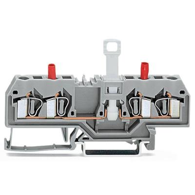 WAGO 281-666 Scheidingsklem 6 mm Spanveer Toewijzing: L Grijs 50 stuk(s)