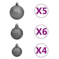 Kunstmatige Kerstboom LED & Ballenset Groen 150 cm PET - thumbnail