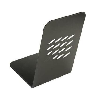 Q-CONNECT boekensteun, metaal, set van 2 stuks, zwart