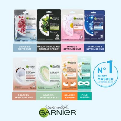 Garnier Skinactive Face Hydra Bomb Sheet Mask met Granaatappel - Gezichtsmasker - 20 Stuks - Voordeelverpakking