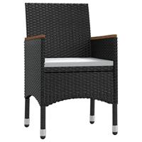 5-delige Tuinset met kussens zwart - thumbnail