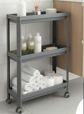 Badkamer of keuken trolley 73 x 54 x 18 cm kunststof grijs Badkamer of keuken trolley 73 x 54 x 18 cm kunststof grijs