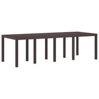 Tuin Tafel Bruin 250x100x73 cm Poly Rattan - thumbnail