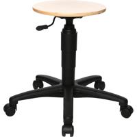 Topstar kruk Tec 60, zonder voetring, met wieltjes, hout - thumbnail