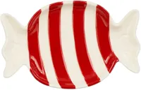 House of Seasons bord keramiek celebration snoep 15.5x10x2cm rood, wit - thumbnail