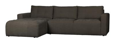 vtwonen Loungebank 'Bar' Links, Washed look, kleur Antraciet