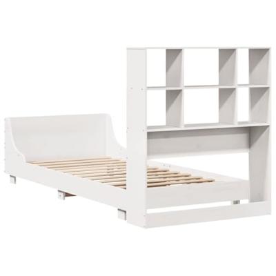 Bedframe zonder matras massief grenenhout wit 90x190 cm