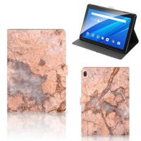 Lenovo Tab E10 Leuk Tablet hoesje Marmer Oranje - thumbnail