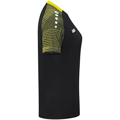 JAKO 6122D T-Shirt Performance Dames - Zwart/Zachtgeel - 42