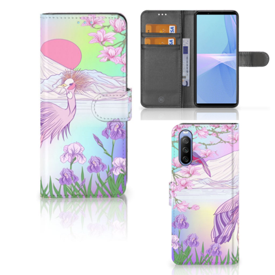 Sony Xperia 10 III | Telefoonhoesje | Met pasjeshouder | Bird