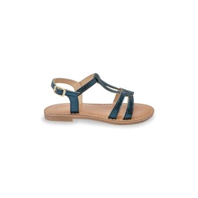 Leren kindersandalen Backle LES TROPEZIENNES® PAR M. BELARBI turquoiseblauw