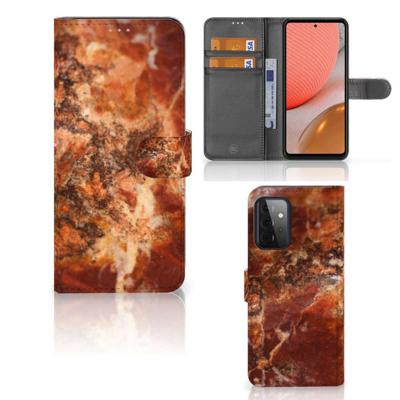 Samsung Galaxy A72 | Bookcase | Marmer Bruin