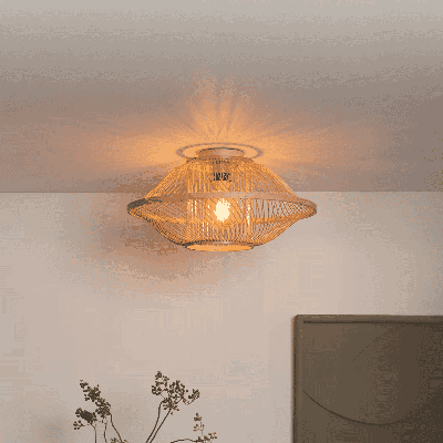 GOOD&MOJO Plafondlamp 'Maui' Bamboe, 50cm, kleur Naturel