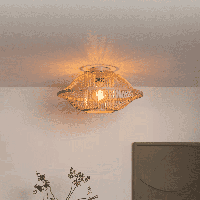 GOOD&MOJO Plafondlamp 'Maui' Bamboe, 50cm, kleur Naturel - thumbnail